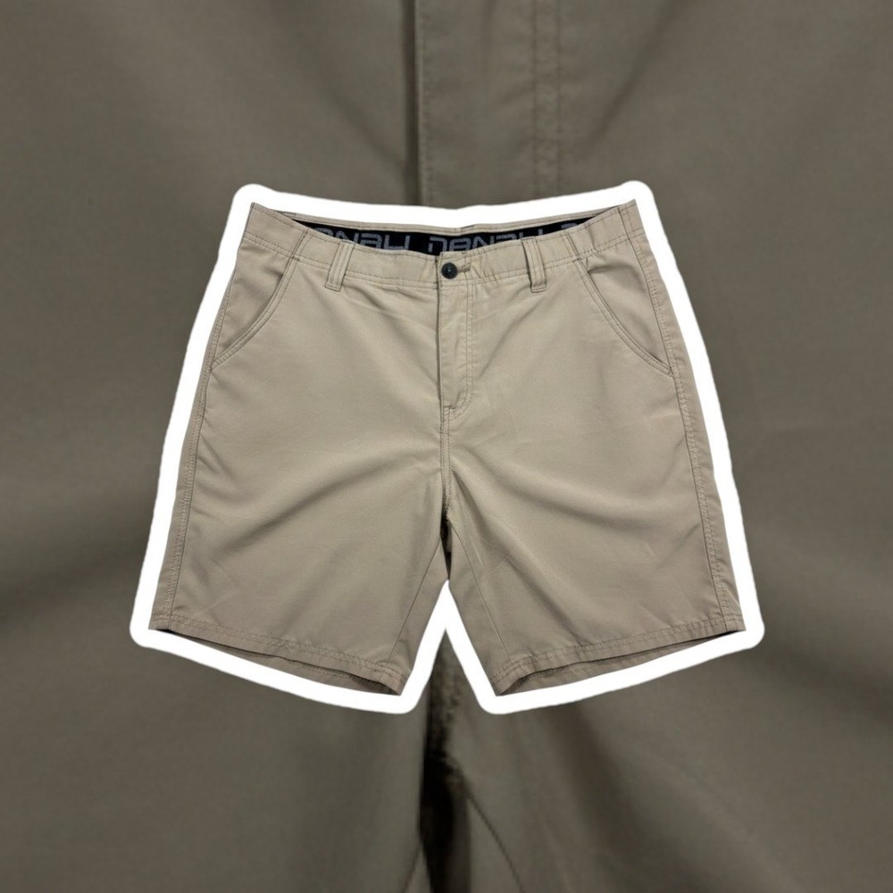 Denali Performance Shorts Mens 36 Khaki Tan Flat Front Outdoor Casual Hiking